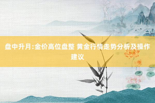 盘中升月:金价高位盘整 黄金行情走势分析及操作建议